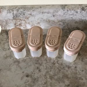 Four Tupperware Modular Mates spice shakers